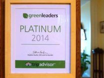 Greenleaders TripAdvisor sign