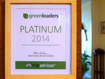 Greenleaders TripAdvisor sign