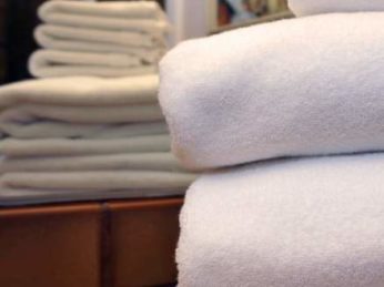 White towels neatly stacked