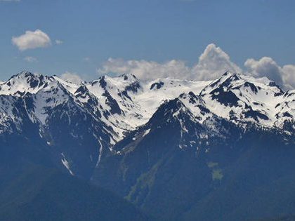 Snow capped mountains of Hurricane Ridge