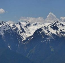 Snow capped mountains of Hurricane Ridge