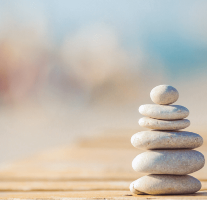 stack of stones for relaxation
