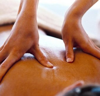 Person receiving a massage