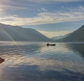 Rowing on Lake Crescent