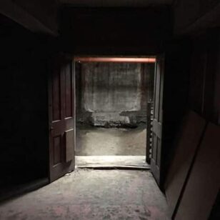 An open doorway in the dark